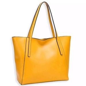 Cherry Chick large mango leather tote 13x12x5